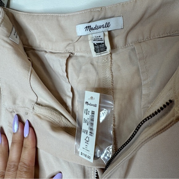 NWT Madewell Plus Harlow Wide-Leg Pant in Beige Size 14 Petite - Picture 7 of 9